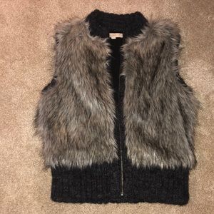 Ann Taylor Loft Faux Fur Vest